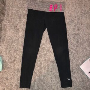 PINK fold over yoga pants